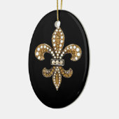 Lilie Flor New Orleans - Gold individuell anpassen Keramikornament (Links)
