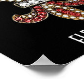 Lilie Flor Symbol Brown New Orleans Poster (Ecke)