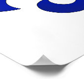 Lilie Frankreich - Flaggenfarben Poster (Ecke)