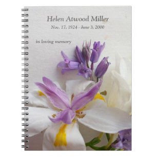 Lilie, Freesias und scilla Blumen Notizblock