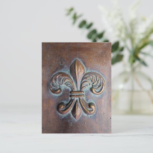 Lilie, gealtert kopferbespannt postkarte (Stehend Vorderseite)