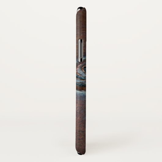 Lilie, gealterte Kupfer-Look bedruckt Case-Mate iPhone Hülle (Hinten/Rechts)