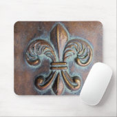Lilie, gealterte Kupfer-Look bedruckt Mousepad (Mit Mouse)