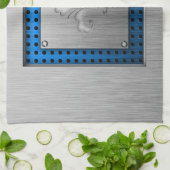 Lilie; Gebürsteter Metallblick Handtuch (Gefaltet)