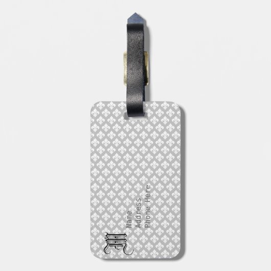 Lilie Gepäckanhänger (Rückseite vertikal)