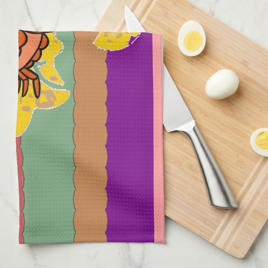 Lilie Geschirrtuch (Viertel Falte)