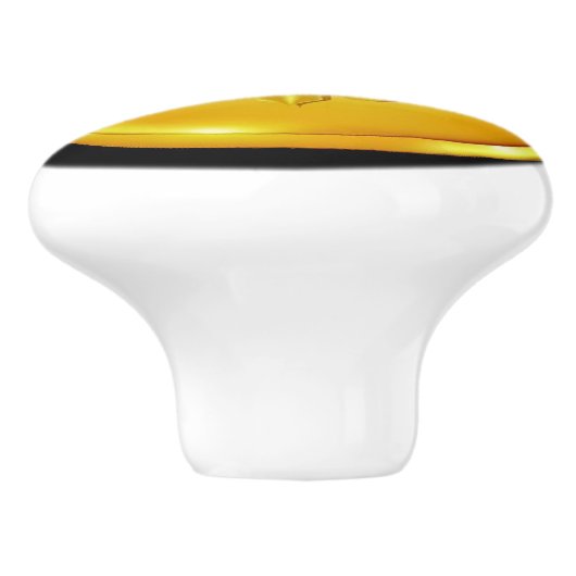 Lilie Gold Drawer Pulls - SRF Keramikknauf (Seitenansicht)