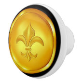 Lilie Gold Drawer Pulls - SRF Keramikknauf (Rechts)