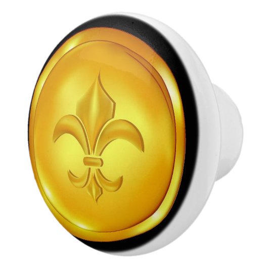 Lilie Gold Drawer Pulls - SRF Keramikknauf (Rechts)