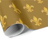 Lilie Gold färbt Geschenkpapier (Rolleneckpunkt)