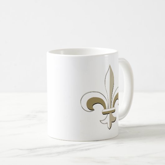 Lilie - Gold Kaffeetasse (VorderseiteRechts)