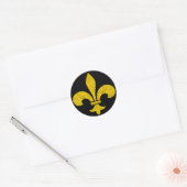 Lilie Gold Leaf Cut Runder Aufkleber (Umschlag)