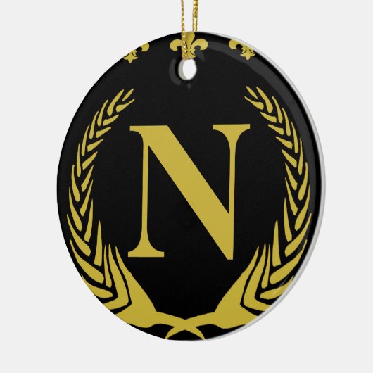 Lilie Gold, Letter oder Zahl Keramikornament (Links)