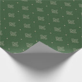 Lilie Green French Damask Pattern Geschenkpapier (Ecke)