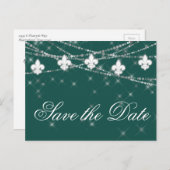 Lilie Green Lights | Bold Themed Wedding Ankündigungspostkarte (Vorne/Hinten)