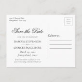 Lilie Green Lights | Bold Themed Wedding Ankündigungspostkarte (Rückseite)