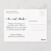 Lilie Green Lights | Foto Liebe und Dank Postkarte (Rückseite)