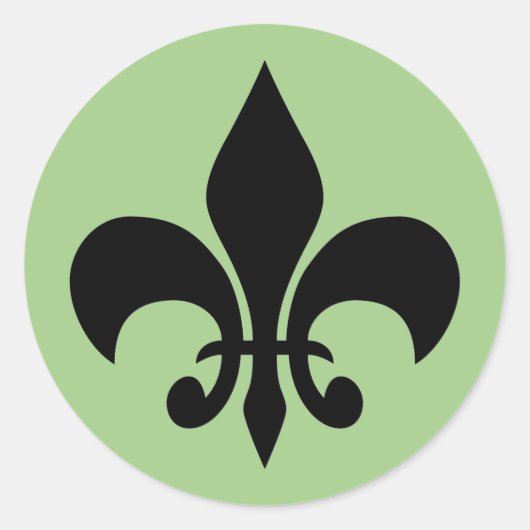 Lilie Green Round Sticker (Vorderseite)