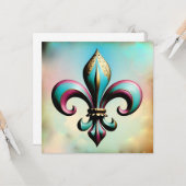 Lilie Grußkarte Karte (Vorderseite/Rückseite Beispiel)