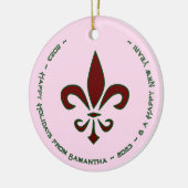 Lilie Happy Holidays Wohngestaltung Keramik Ornament (Links)