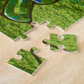 Lilie Hartglas Grün Puzzle (Seite)