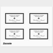 Lilie Hochzeitsbonbons Rechteckiger Aufkleber (Blatt)