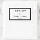 Lilie Hochzeitsbonbons Rechteckiger Aufkleber (Tasche)