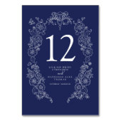 Lilie Hochzeitsmarinade Tischnummer (Vorderseite)