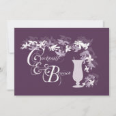 Lilie Hurricancocktails und Brunch Einladung (Vorderseite)