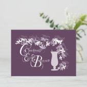 Lilie Hurricancocktails und Brunch Einladung (Stehend Vorderseite)