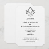 Lilie Icon Hochzeit Einladung (Vorne/Hinten)