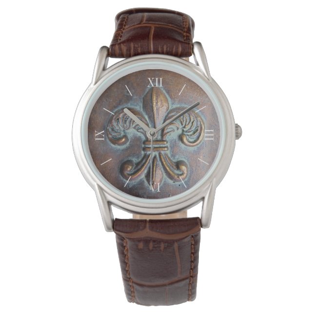 Lilie im Alterssehen Armbanduhr (Vorderseite)