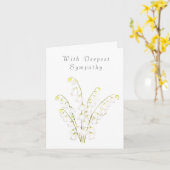 Lilie im Tal Denken Sie an Sie Sympathy Card Karte (Gelbe Blume)
