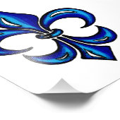 Lilie in Blau Fotodruck (Ecke)