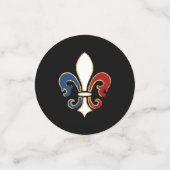 Lilie in französischen Flaggenfarben Konfetti (Klein Vorderseite)