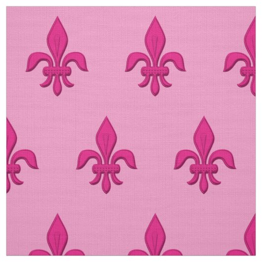 Lilie in Fuchsia Pink auf hellrosa Stoff (Muster)