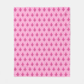 Lilie in Fuchsienrosa auf hellrosa Fleecedecke (Vorderseite)