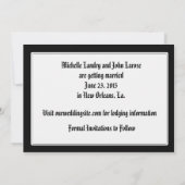 Lilie in Schwarzweiß-Chrome Save the Date (Rückseite)