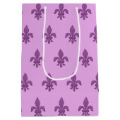 Lilie in Violet Lila auf Lavendel Mittlere Geschenktüte (Rückseite)