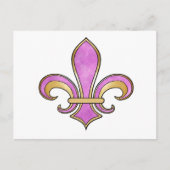 Lilie in Vollfarbe - Rosa oder Cerealien Postkarte (Vorderseite)