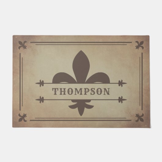 Lilie-Individuelle Name für braune Fohlen Fußmatte (Vorderseite)