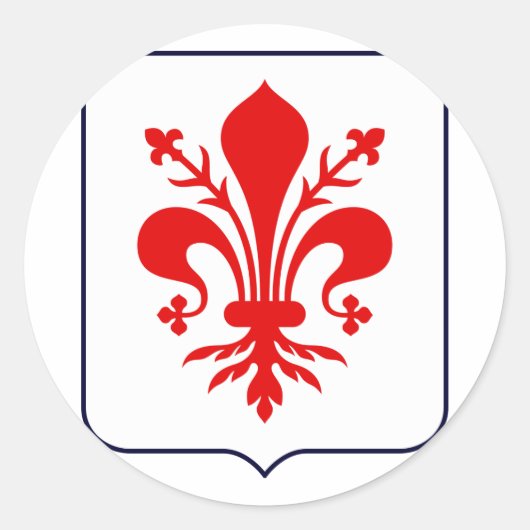 Lilie, Italien Runder Aufkleber (Vorderseite)