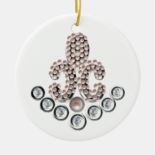 Lilie Keramik Ornament (Vorne)