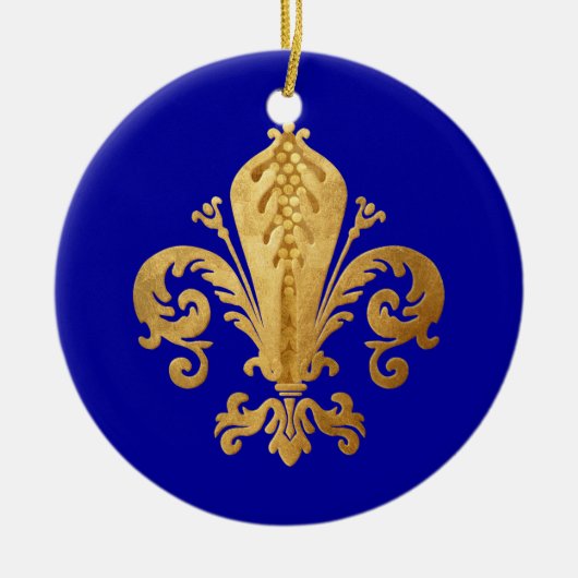 Lilie Keramik Ornament (Vorne)