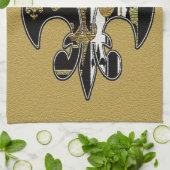 Lilie Klein-, Weiß- und Goldhandtuch Handtuch (Gefaltet)