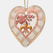 Lilie Lacy Heart Zollschmuck Keramikornament (Links)