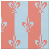 Lilie Light Blue & Terra Cotta Stoff (Nahaufnahme)