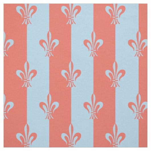 Lilie Light Blue & Terra Cotta Stoff (Muster)