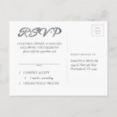 Lilie Lights | Bold Green Theme Response Einladungspostkarte (Rückseite)