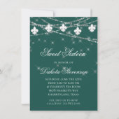 Lilie Lights | Grünes Thema 16 . Geburtstag Einladung (Vorderseite)